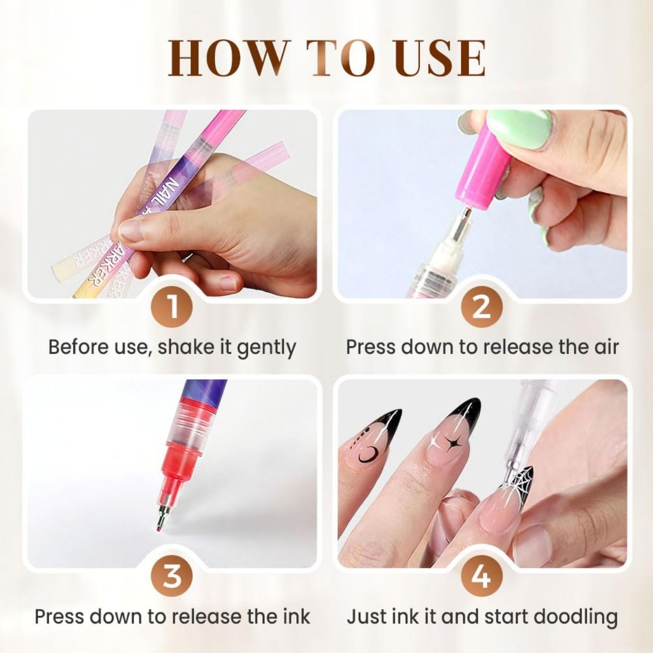 Set di penne colorate per pittura unghie, ArtNails - Image 5