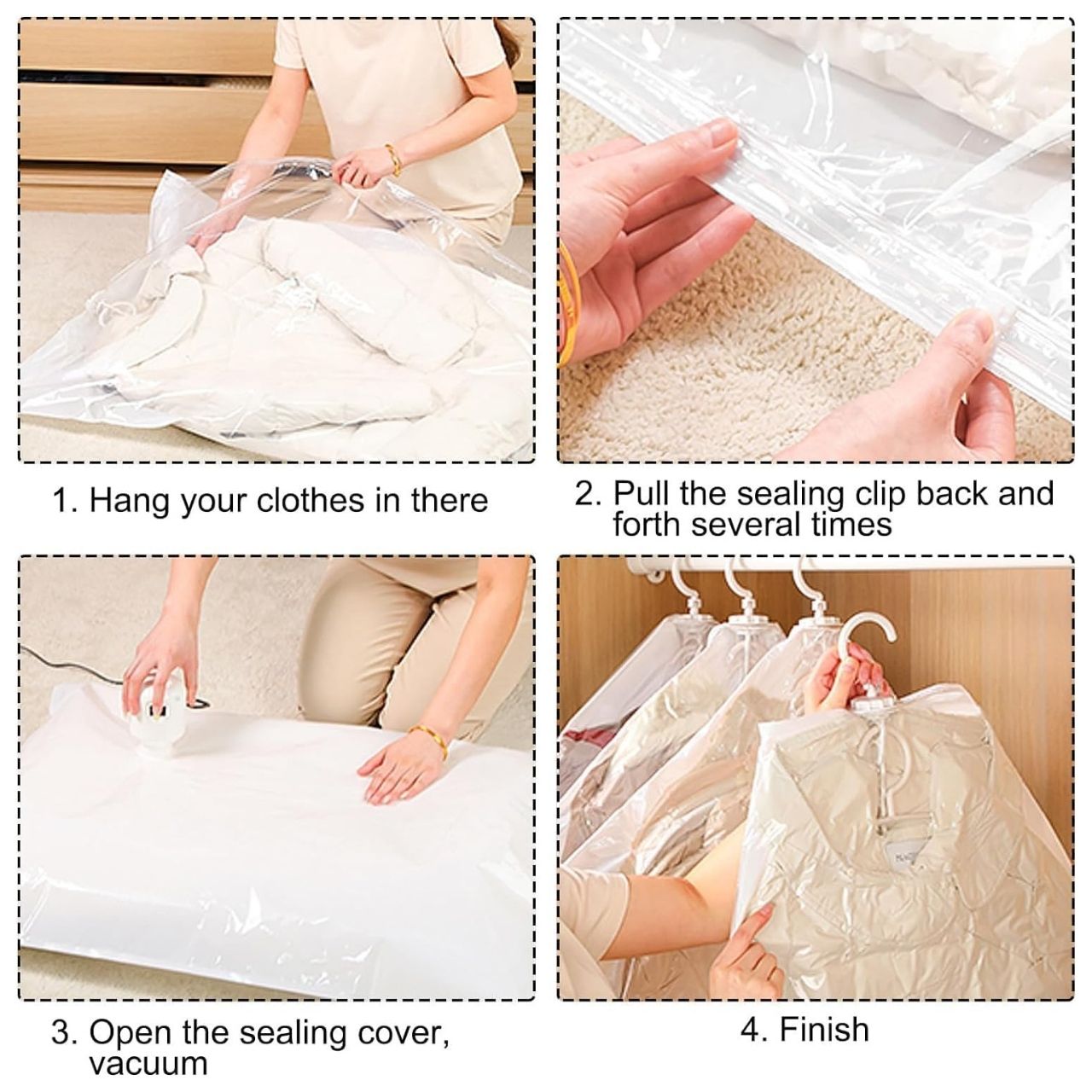Bagsy, sacchetti sottovuoto appendibili per conservare i vestiti (4 pz.) - Image 6