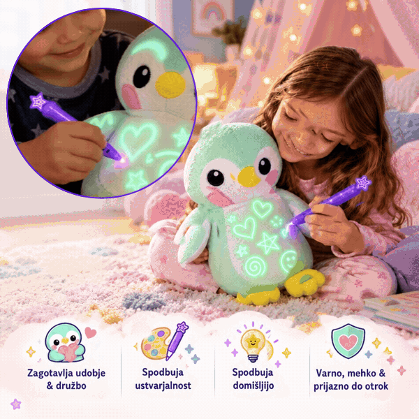 Pinguino di peluche fosforescente, BestFriend - Image 1