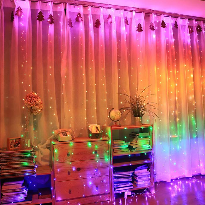 ColorfulCurtain, tenda di luci con 300 luci LED colorate - Image 4