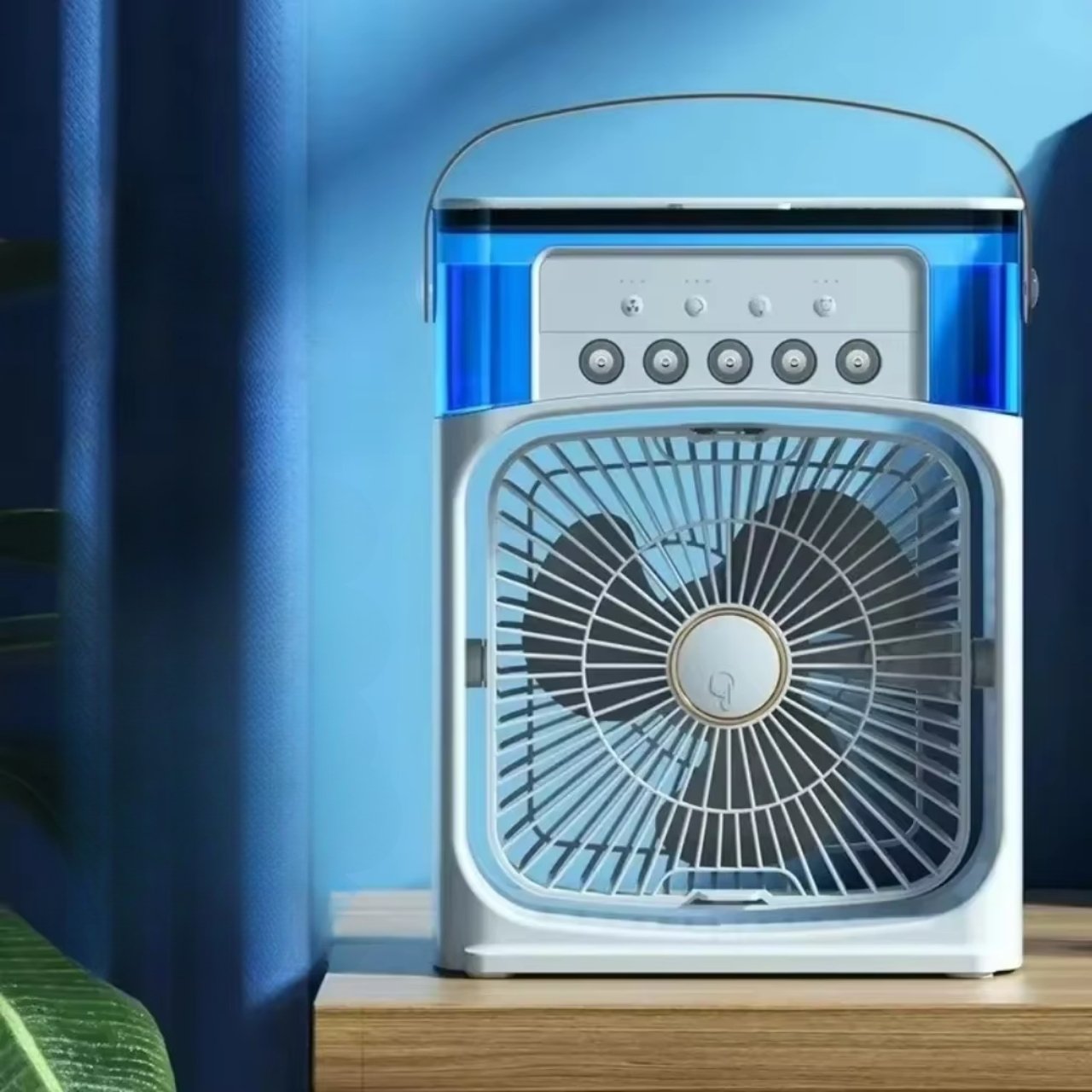 Coolio, ventilatore portatile 3-in-1 con funzione umidificatore, luce LED e raffreddamento