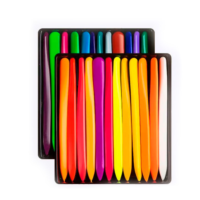 Crayons, matite di cera compatta (24 pezzi)
