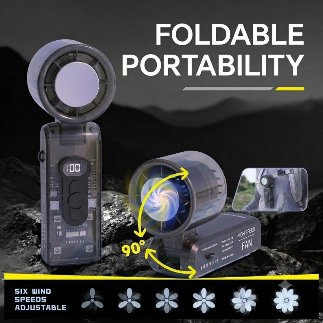 Ventilatore portatile pieghevole 3 in 1, CyberFan - Image 8