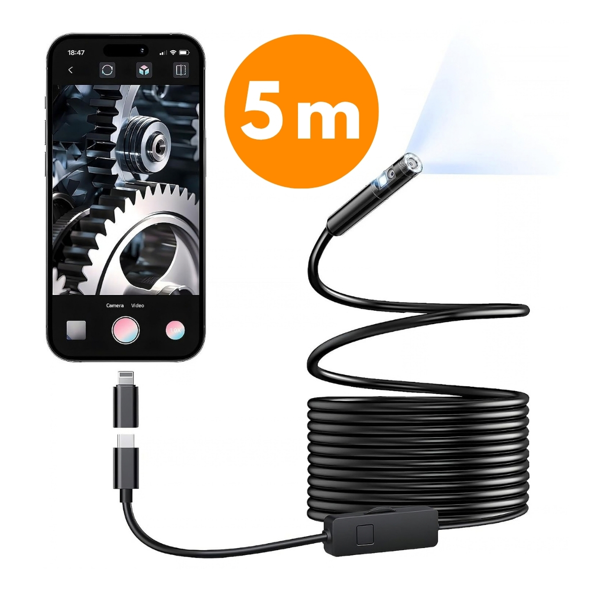 Telecamera endoscopica per telefono, EndoCam - Image 1