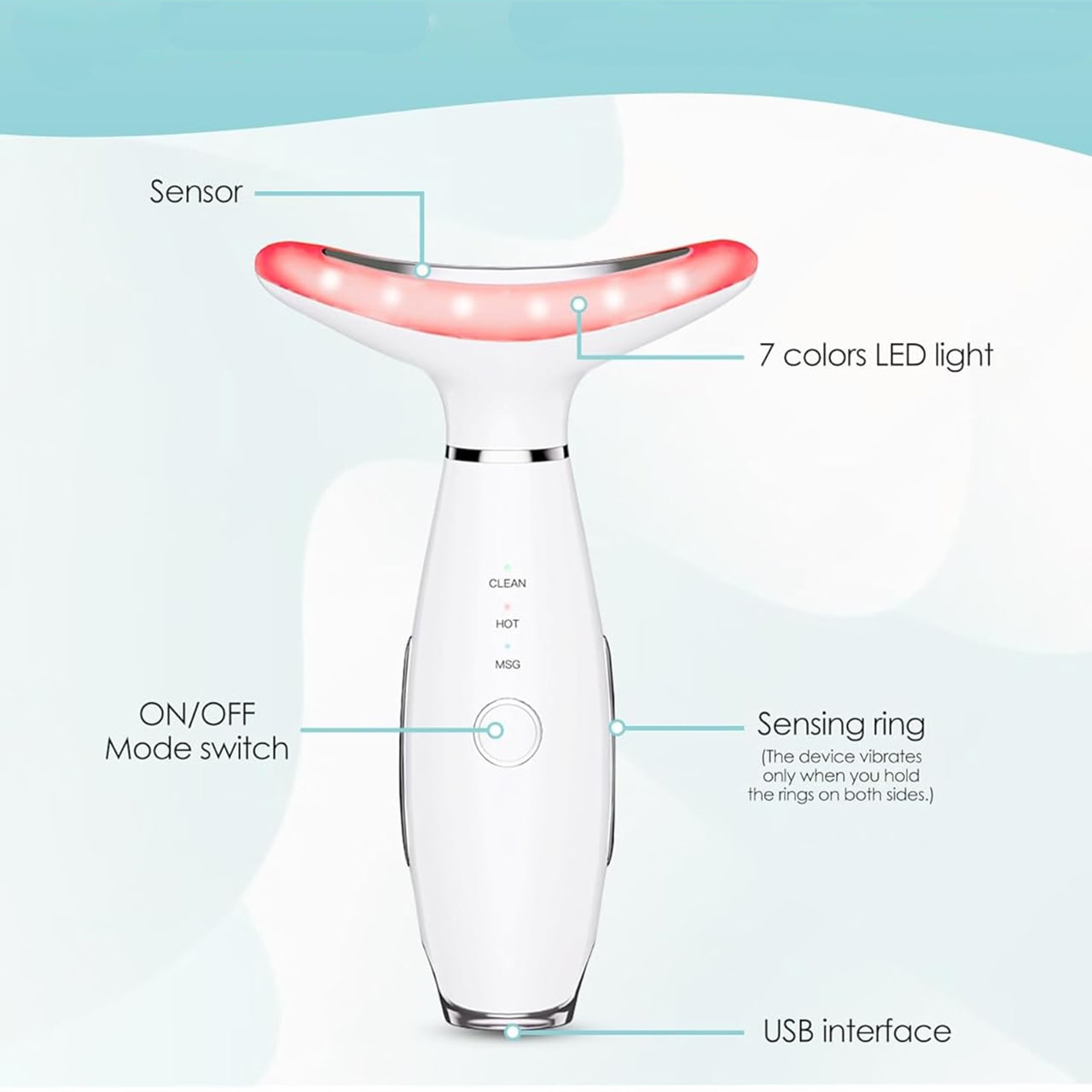 FaceTool, tonificatore per viso e collo a LED