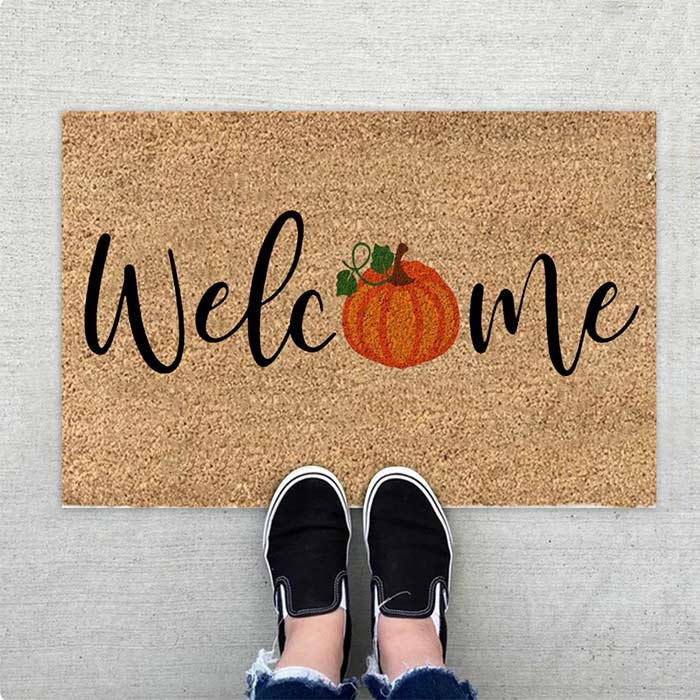 FallMat, tappeto con un cartello di benvenuto e una zucca - Image 4