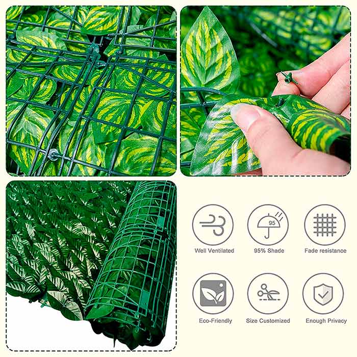 Il pannello verde è un'ottima decorazione sia per le aree esterne che per quelle interne. E tutto l'anno!