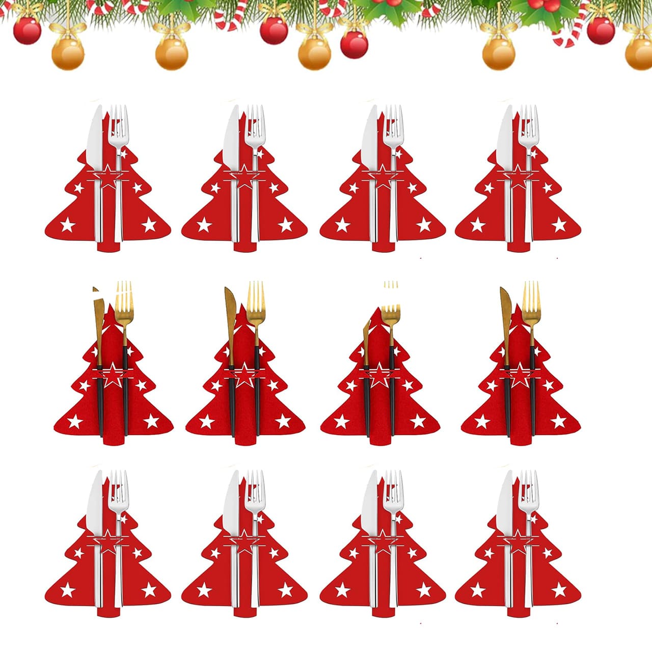 Festives, set di posate di Natale da 12 pezzi - Image 2