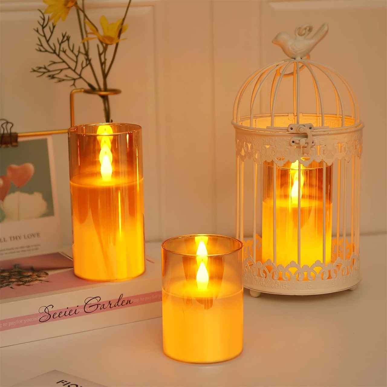FlickCandles, set di eleganti candele decorative (3 pezzi)