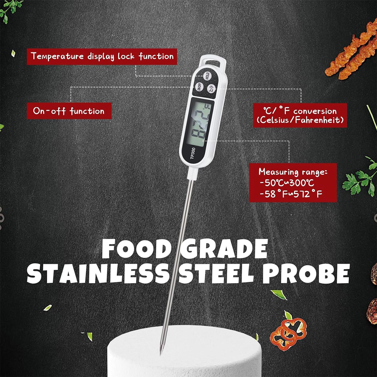 FoodMeter, un termometro digitale elettronico per misurare la temperatura di cibi e liquidi