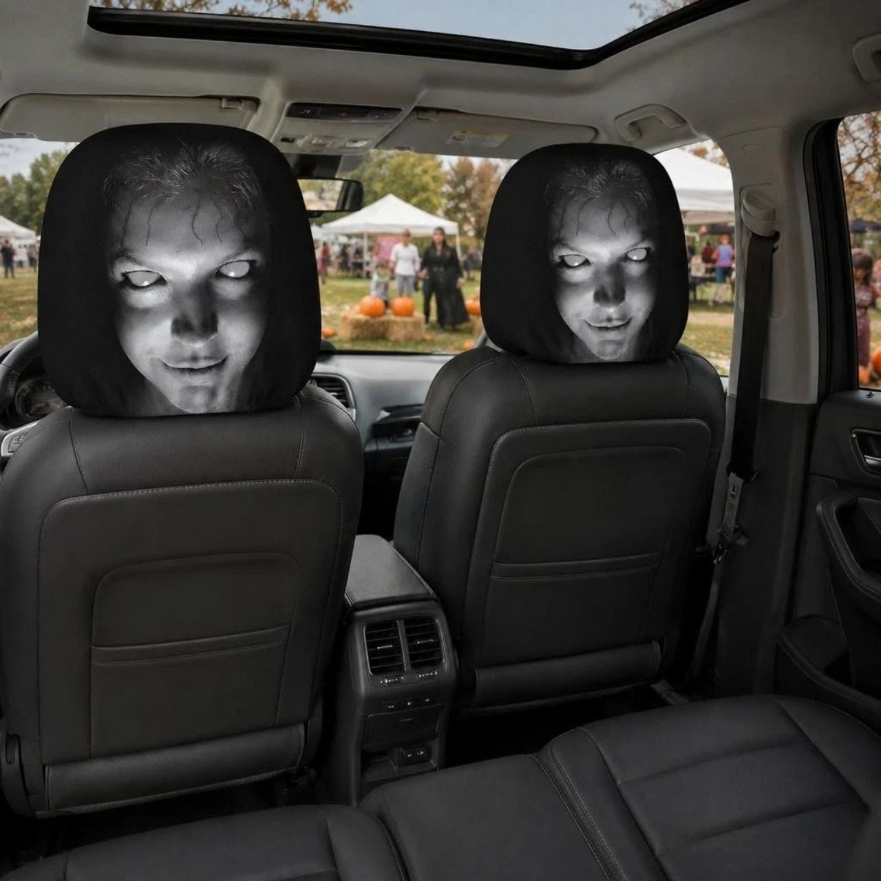 Copripoggiatesta spaventoso per auto (1+1 GRATIS), GhostFace - Image 10