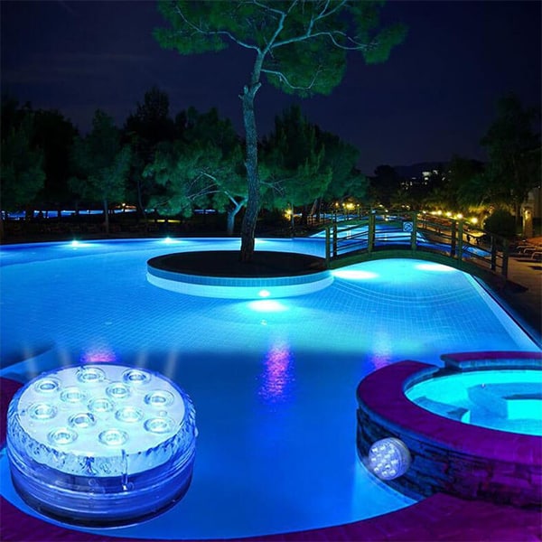 GlowWaterLights, 4 luci LED impermeabili con telecomando. - Image 9