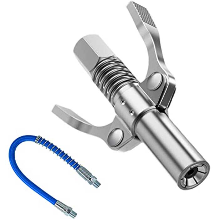 GreaseNozzle, un attacco con tubo che si adatta a tutte le pistole per ingrassaggio standard