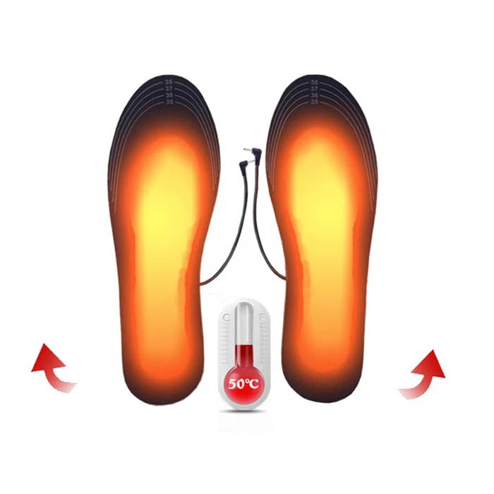 Le solette riscaldanti per scarpe vengono riscaldate a una temperatura compresa tra 40 e 50°C!