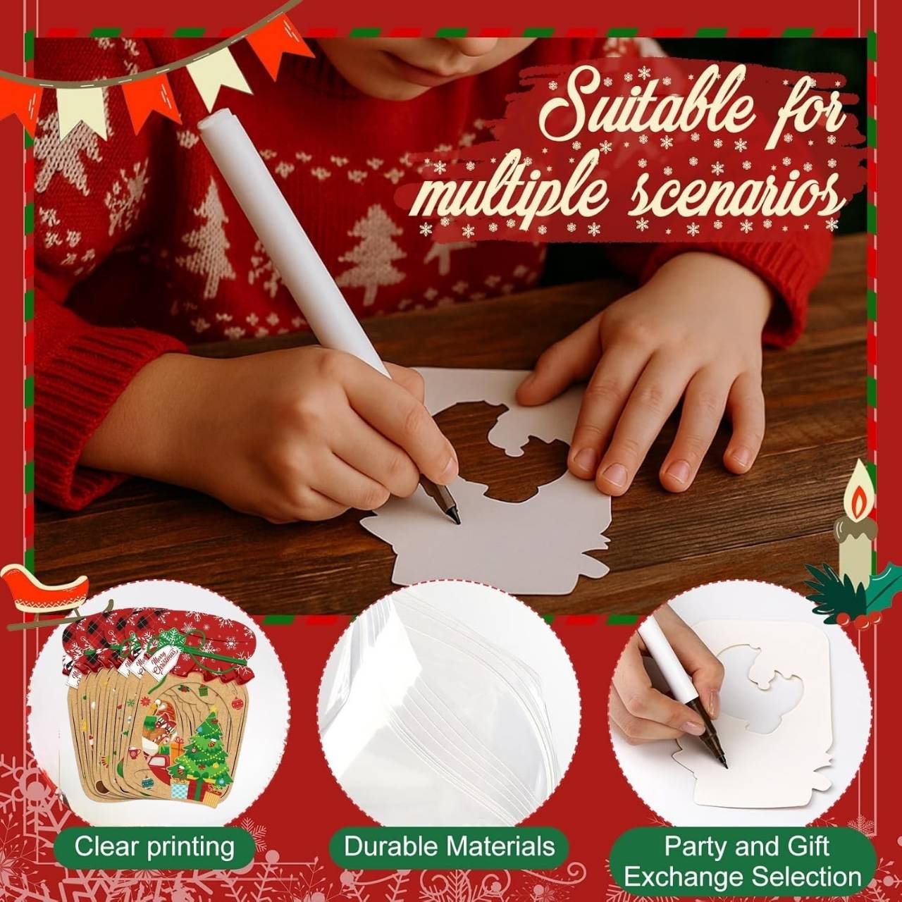 JarGifts, Set di Biglietti di Natale (48 pezzi) - Image 5