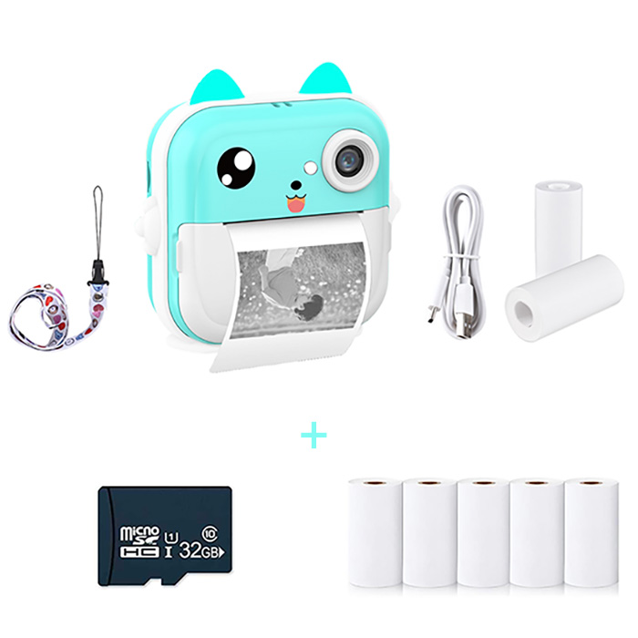 JumboPrintBundle – fotocamera con stampa + 7 rotoli di carta e scheda Micro SD - Image 1
