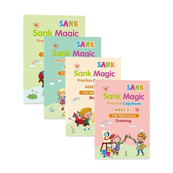 KidBook – 4 quaderni con penna magica a inchiostro evanescente - Image 1