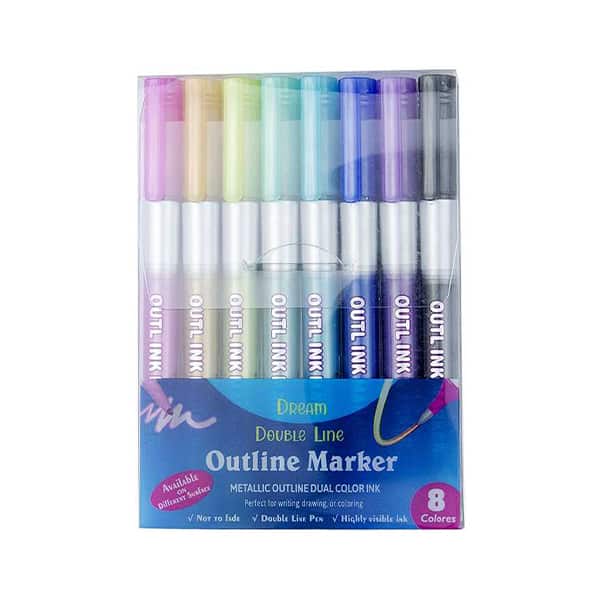 MagicMarkers, set di 8 pennarelli che creano un contorno magico