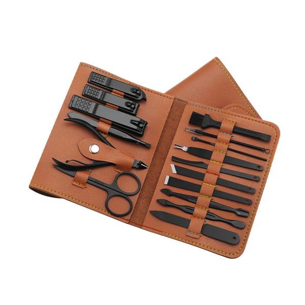 ManiStar, set di manicure professionale da 16 pezzi per mani, piedi e viso
