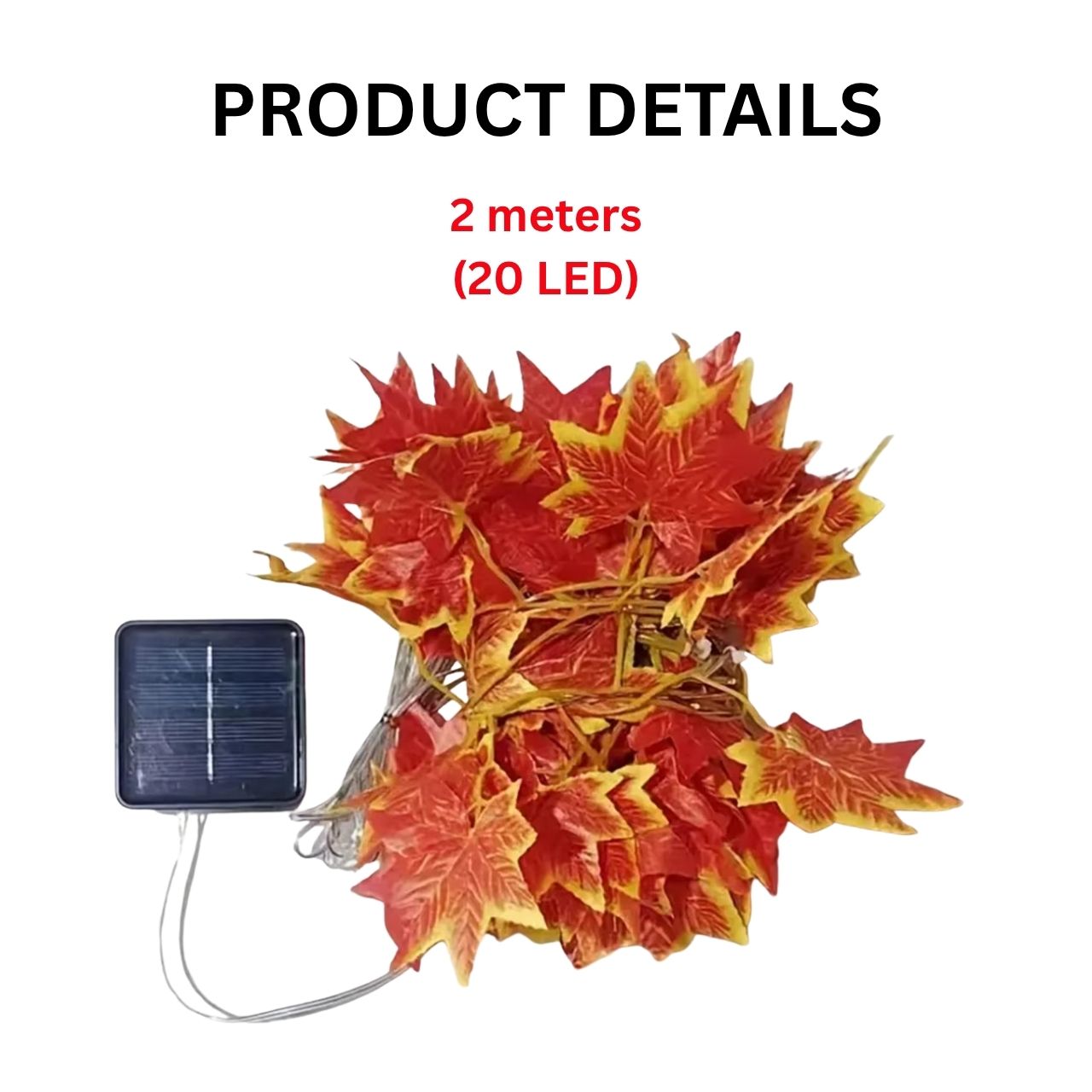 Catena luminosa LED solare con foglie autunnali, MapleLeaf - Image 7