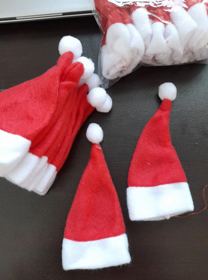 MiniSantaHats, tasca per cappello di Babbo Natale (20 pezzi) - Image 9