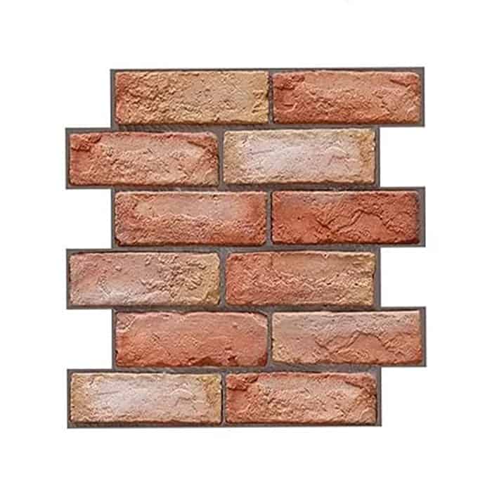 NewYorkWall, adesivi murali tridimensionali con effetto mattone arancione (10 pz.)