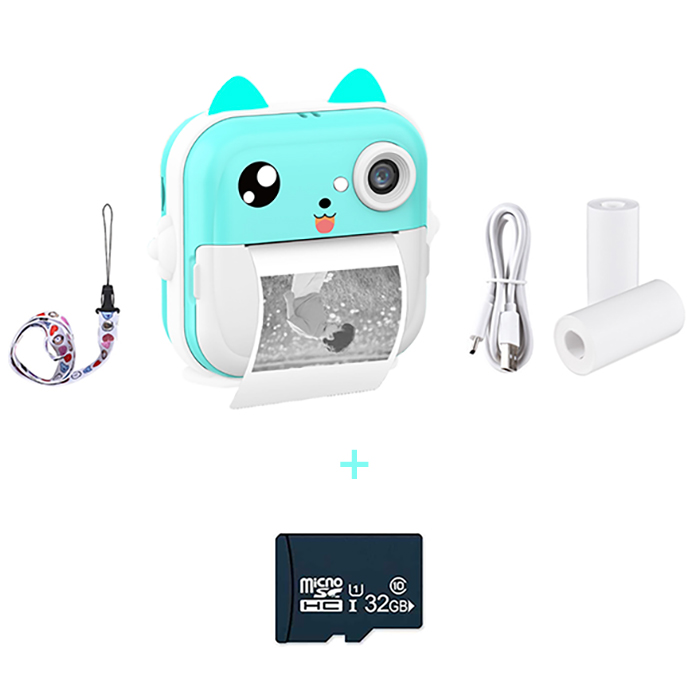 PrintBundle – fotocamera con stampa + 2 rotoli di carta e scheda Micro SD