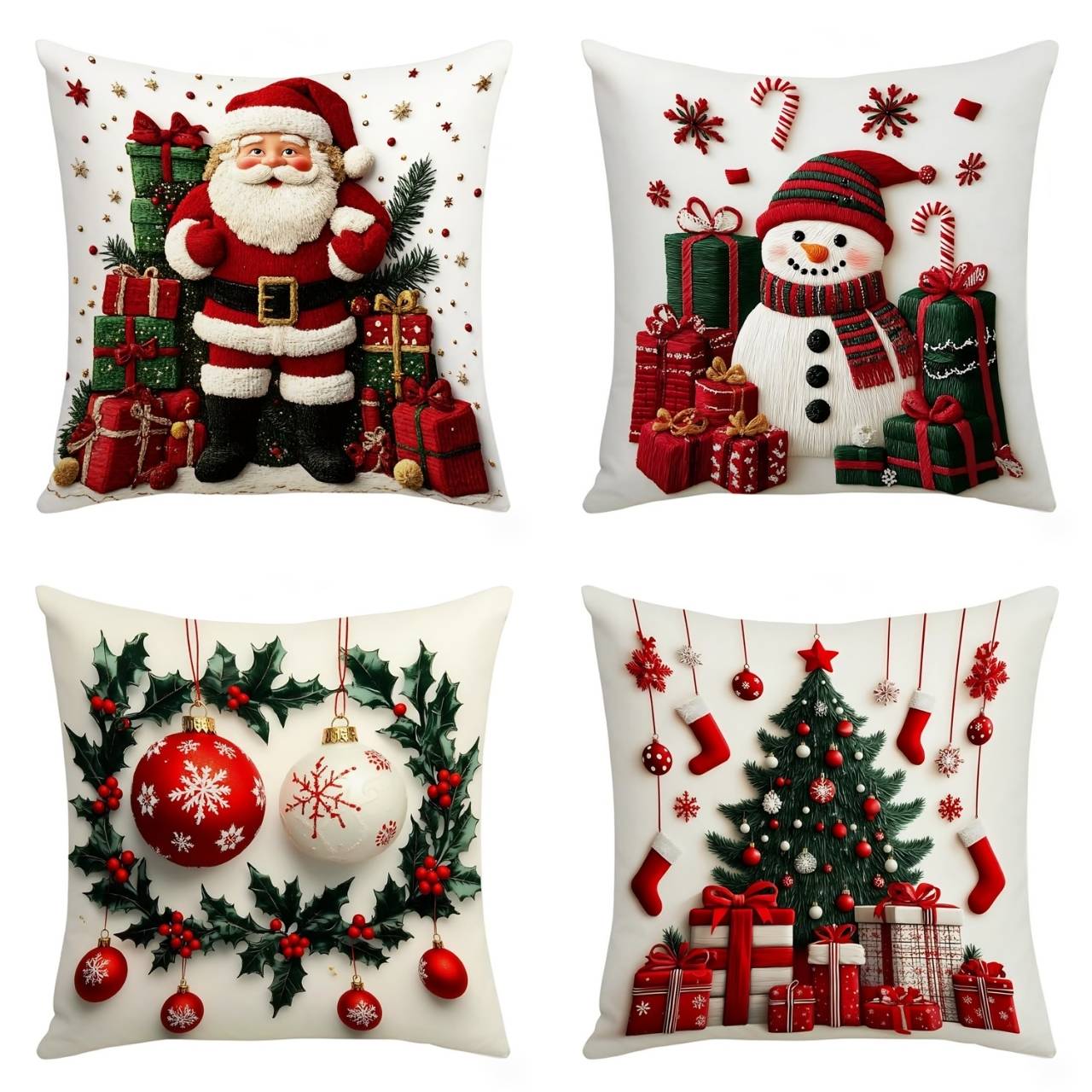Fodere per cuscini natalizie (4 pezzi), RedXmass - Image 8
