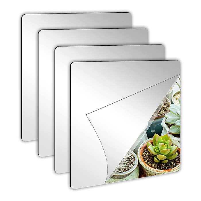 ReflectMirror, adesivi murali effetto specchio (4 pezzi)