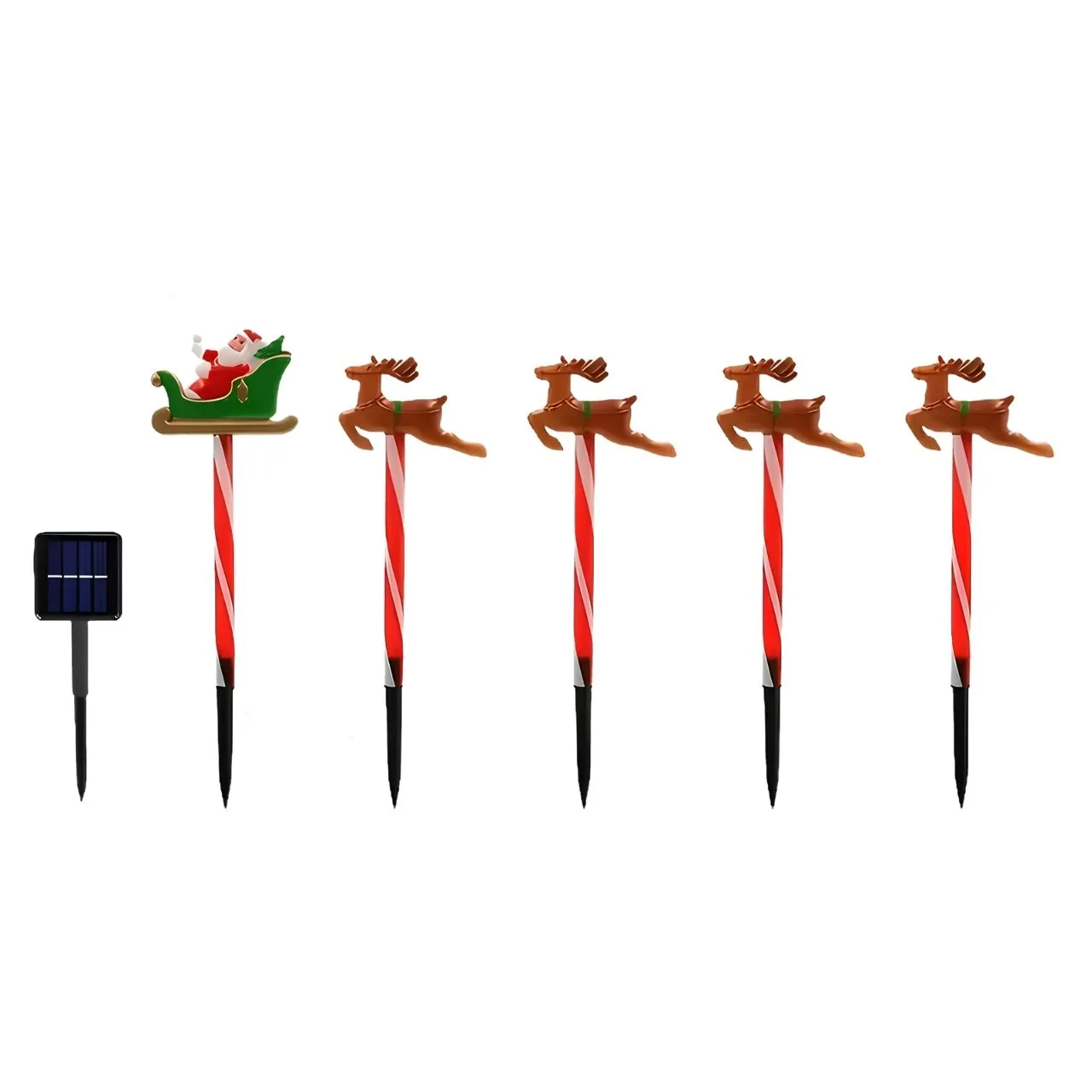Decorazione natalizia da giardino con Babbo Natale e renne, ReinDeers - Image 4
