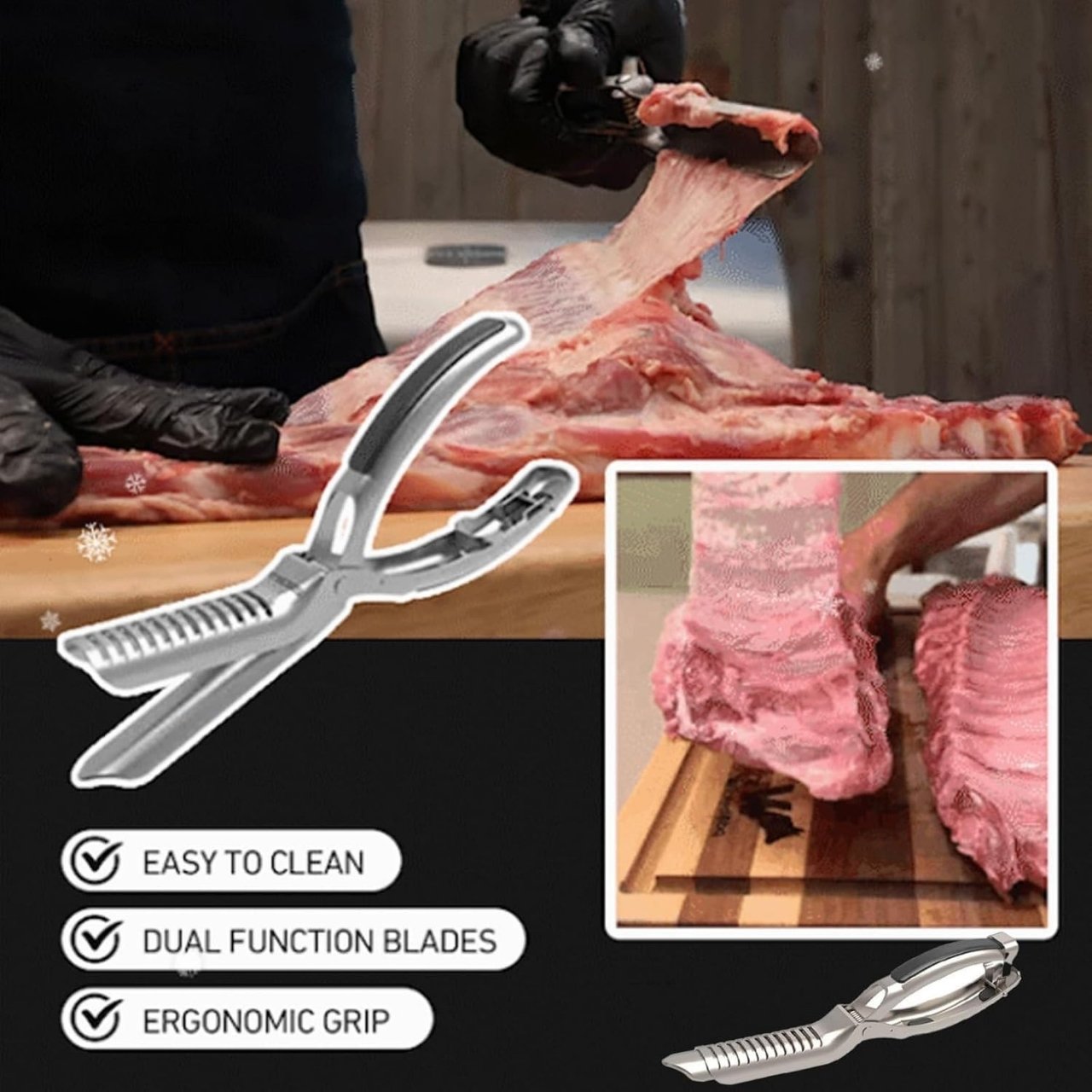 RibRemover – utensile per rimuovere la membrana delle costine + spazzola - Image 5