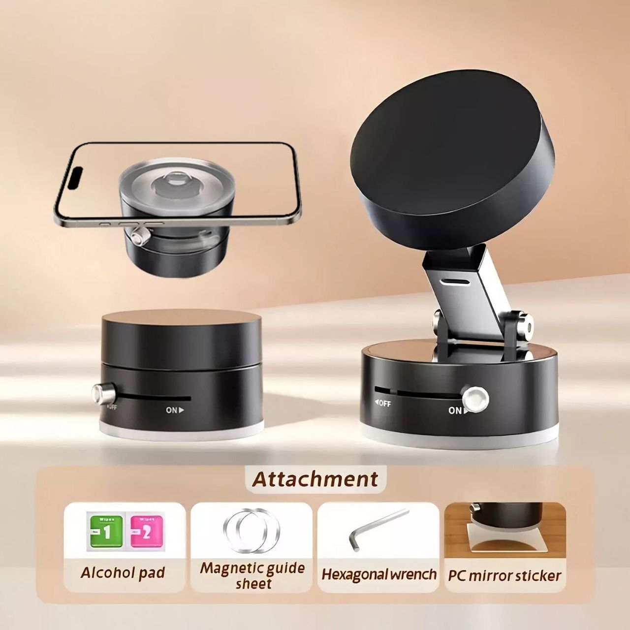 RingMag, supporto magnetico per telefono universalmente regolabile con ventosa a vuoto - Image 3