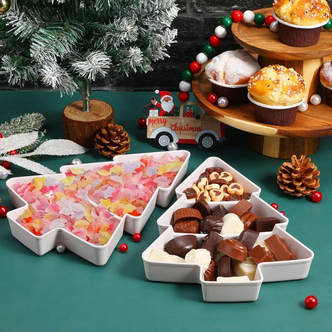 ServingTray, vassoio da portata natalizio a forma di albero di Natale - Image 10