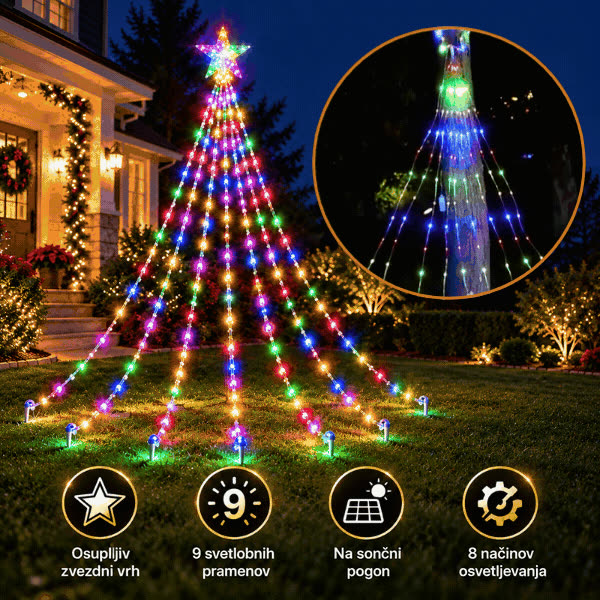 Luci festive a forma di stella, Starsy - video