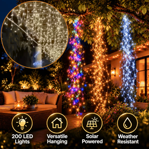 Luci festive a cascata, StringLeds - video