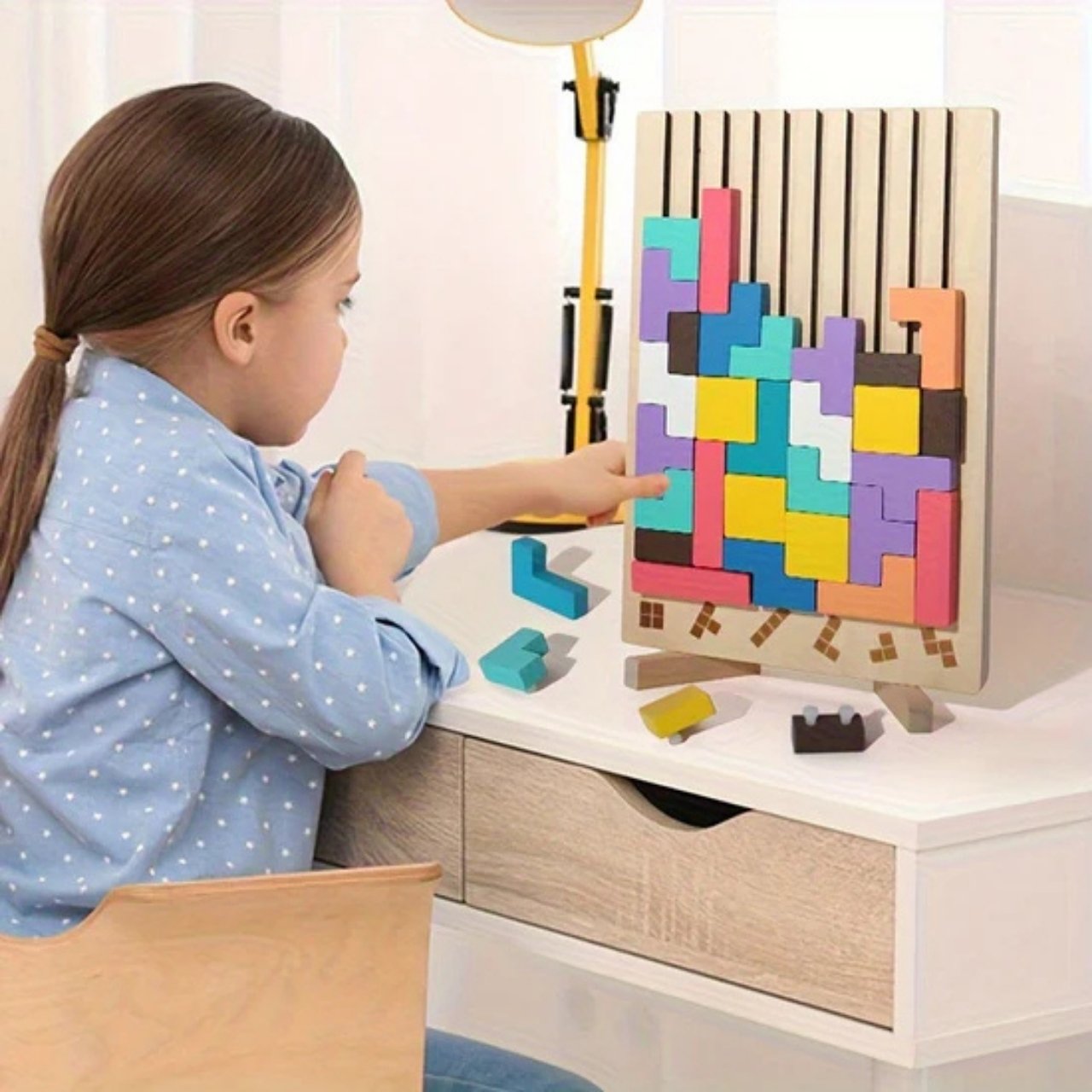 Tetris, giocattolo didattico in legno