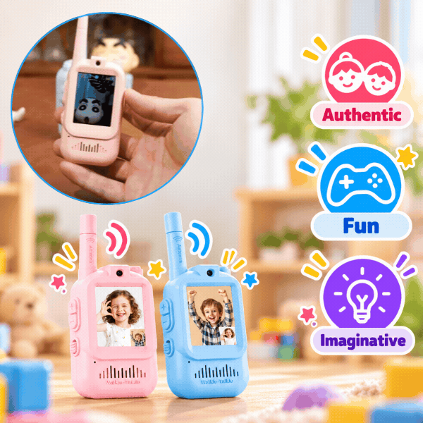 Walkie-talkie per bambini con schermi (2 pezzi), VideoTalkie - Image 1