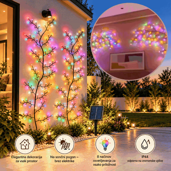 Ramo luminoso a LED solare, VineLight - video